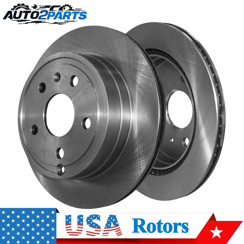 Rear Brake Rotors Pairs For Chevrolet Equinox 2010-2017 GMC Terrain 2010-2017