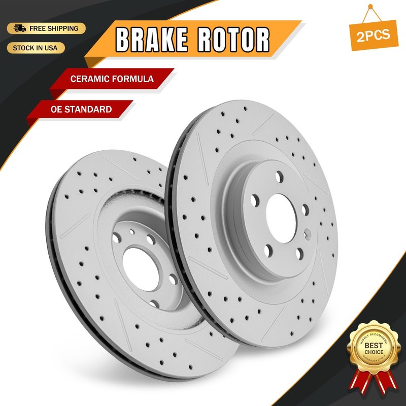 12.6″ Rear Drilled Brake Rotors for Volvo XC90 XC60 V60 V90 Cross Country