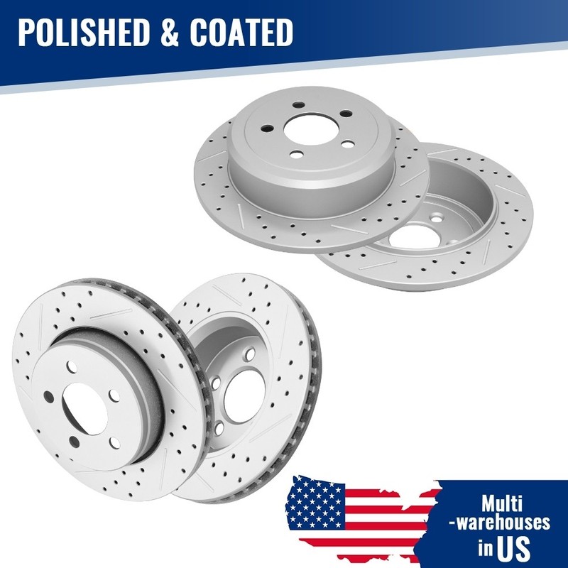 302mm Front and 316mm Rear Brake Disc Rotors Kit For 2007-11 Dodge Nitro Liberty