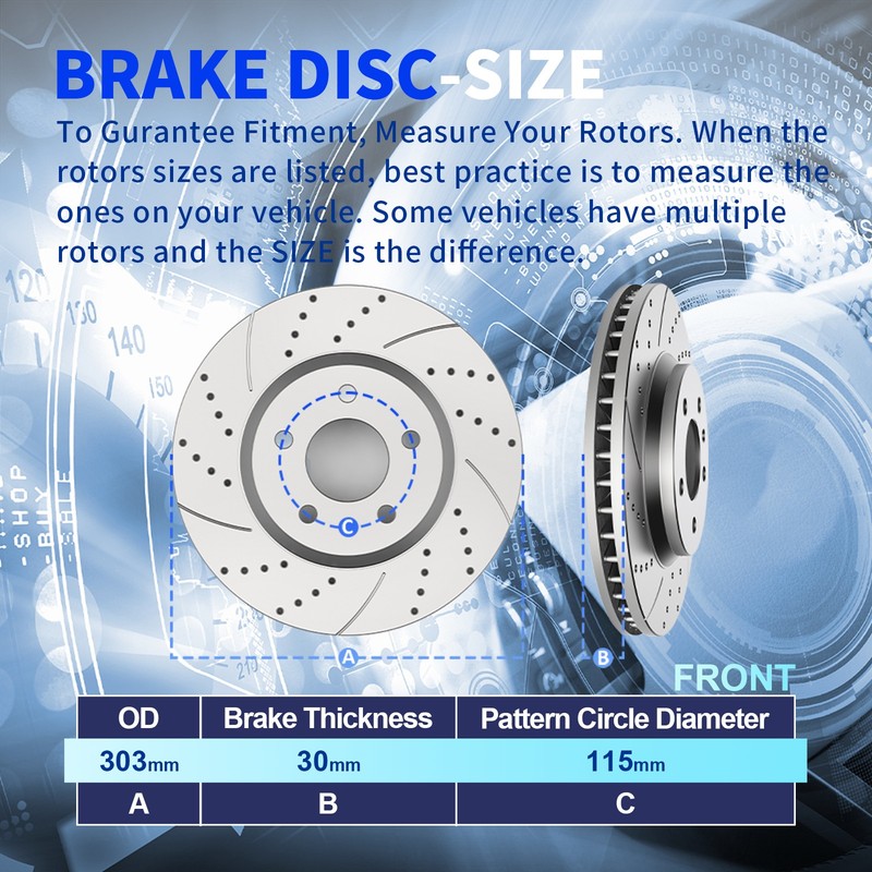 Front Rear Brake Rotors Pads for Chevrole Monte Carlo 2006-2007 Impala 2006-2010 gallery