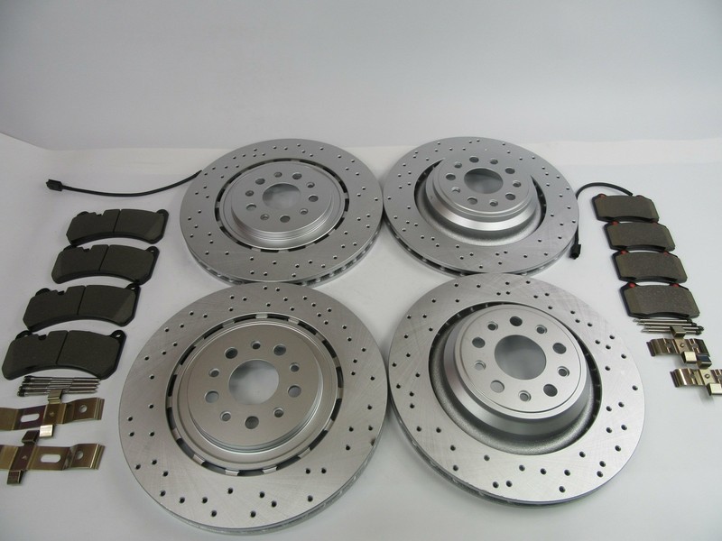 Maserati Ghibli Quattroporte 2014-16 front & rear brake pads rotors TopEuro LOW