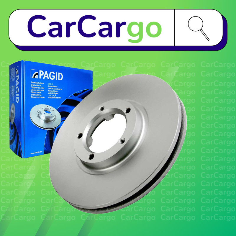 Pagid Vented Front Brake Discs Pair Ford Transit Tourneo 2.4 D 1994-2000 254 mm
