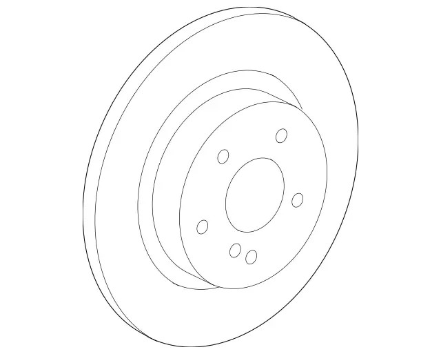 Genuine Mercedes-Benz Brake Disc Vented 166-423-03-12