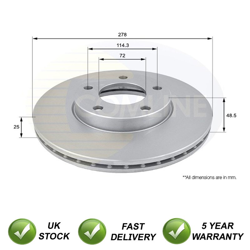 Brake Disc Front SJR Fits Mazda 3 2004-2014 5 2005- + Other Models #1