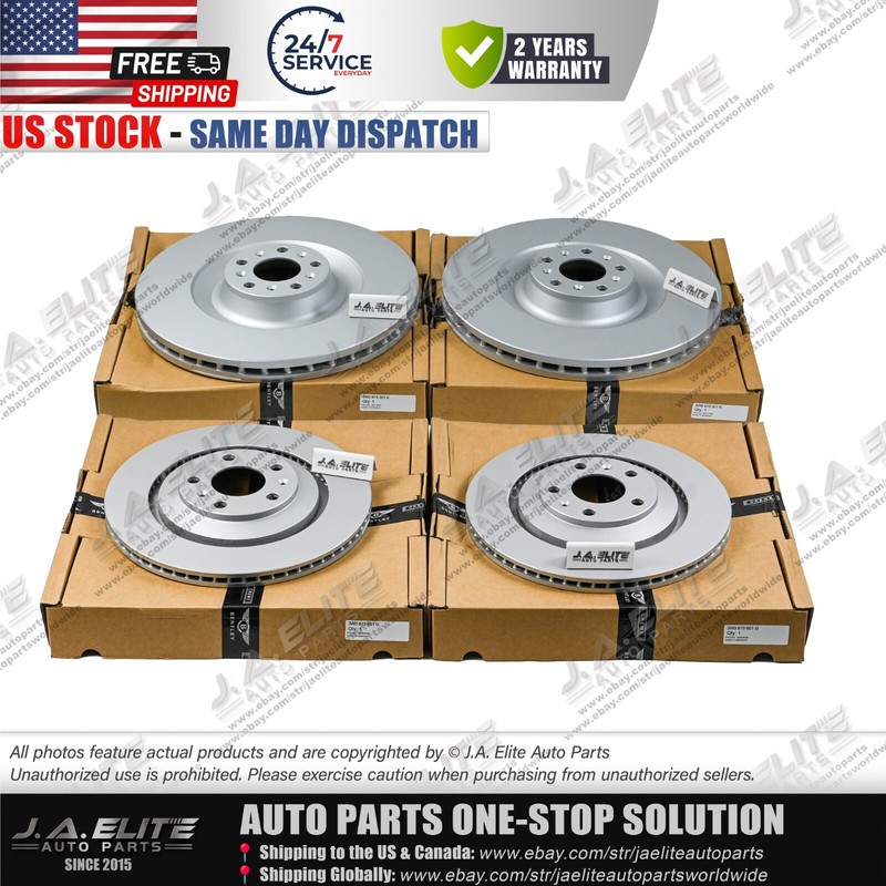 4pcs Front & Rear Brake Discs Set fit Bentley Continental GT, Flying Spur