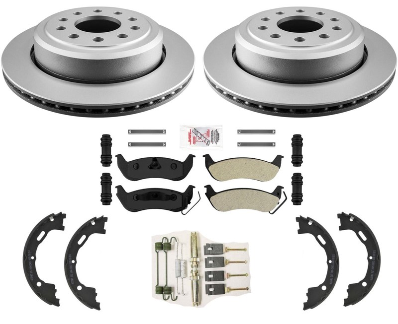Heavy Duty Taxi Coated Brake Rotors & Pads Fits 06-11 Lincoln Town Car / No Limo