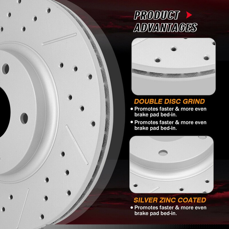 Front Drilled Rotors &Brake Pads for 2005 2006 2007 2008 2009 2010 Honda Odyssey gallery