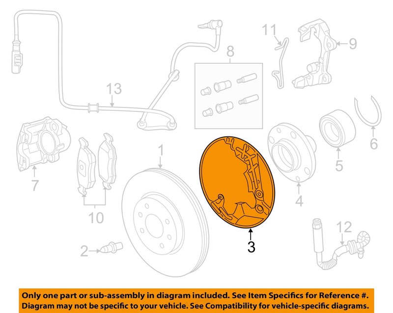 FIAT OEM 12-19 500 Front Suspension Brake Components-Shield 4779956AB