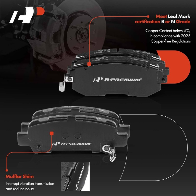 A-Premium Front & Rear Drilled Brake Rotors & Ceramic Pads for Subaru Legacy H4 gallery