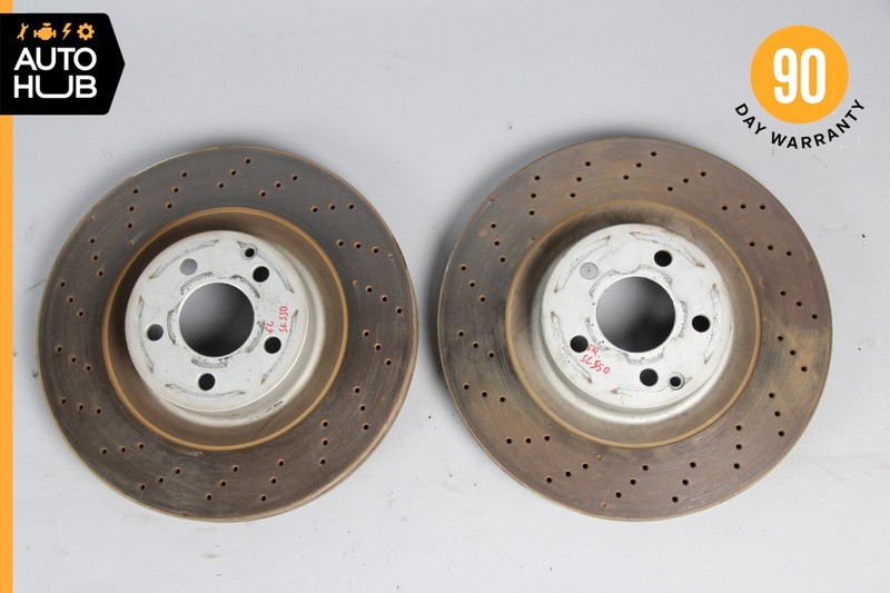 07-14 Mercedes R230 SL550 CL550 Front Left Right Brake Rotors Disc Set of 2 66k
