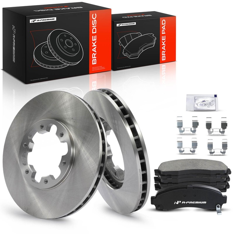 A-Premium Front Disc Brake Rotors & Ceramic Pad for Nissan Frontier 03-04 Xterra