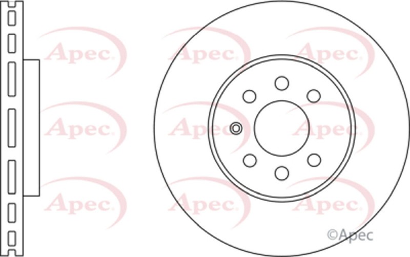 Apec Front Brake Disc Fits Vauxhall Combo 2001-2012 Meriva 2003-2010 93175376 gallery