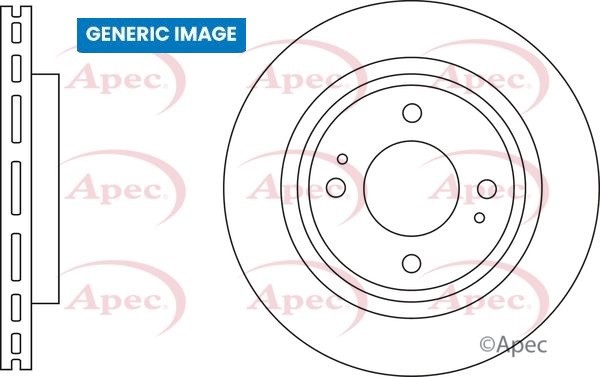 APEC DSK3767 Brake Disc Rear Vented Braking 324mm Diameter Fits BMW 1 Series