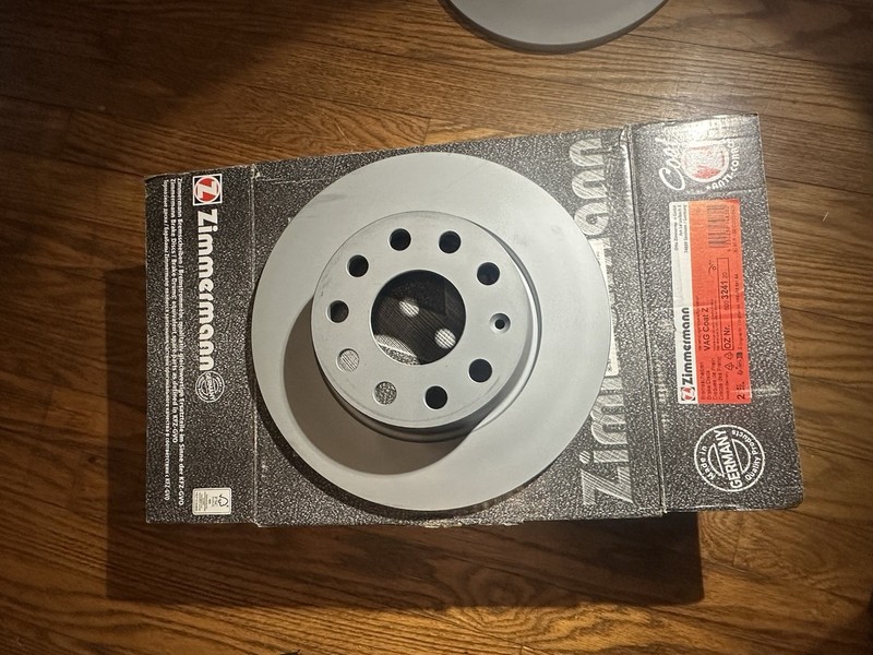 BRAND NEW Zimmerman ZIM-600324120 1K0615601AA Rear Break Rotor for VW/Audi gallery