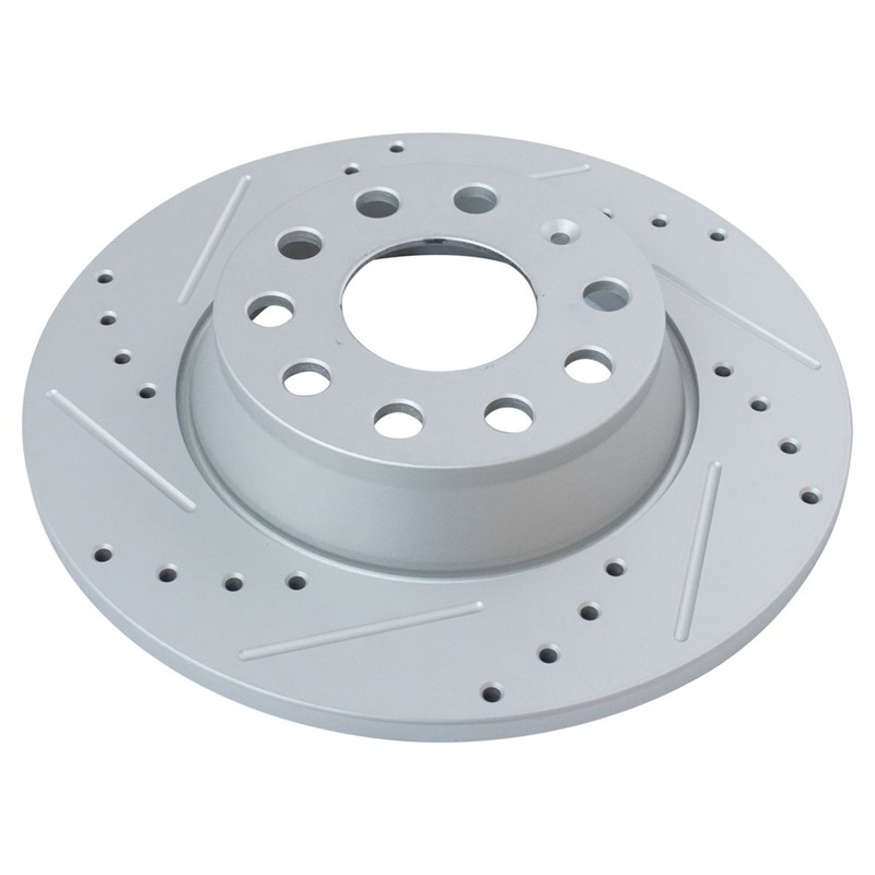 TRQ Rear Ceramic Brake Pad & Performance Rotor Set for VW Eos Passat GTI Jetta gallery