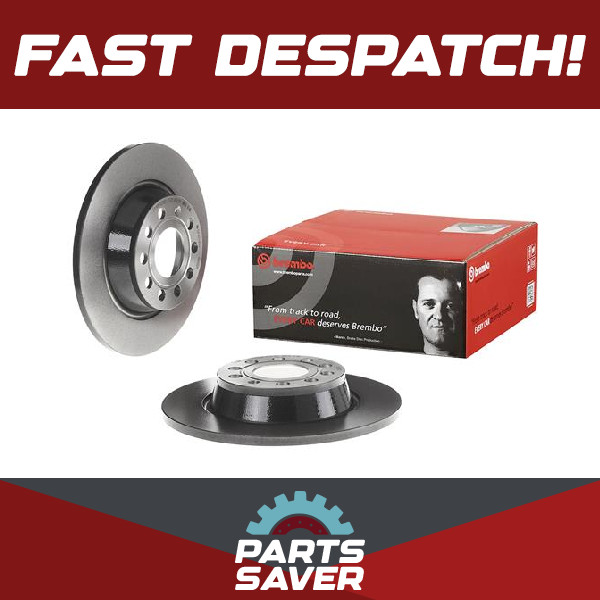 2x Brake Discs Pair Solid fits SEAT LEON 1P1 Rear 05 to 12 282mm Set Brembo New
