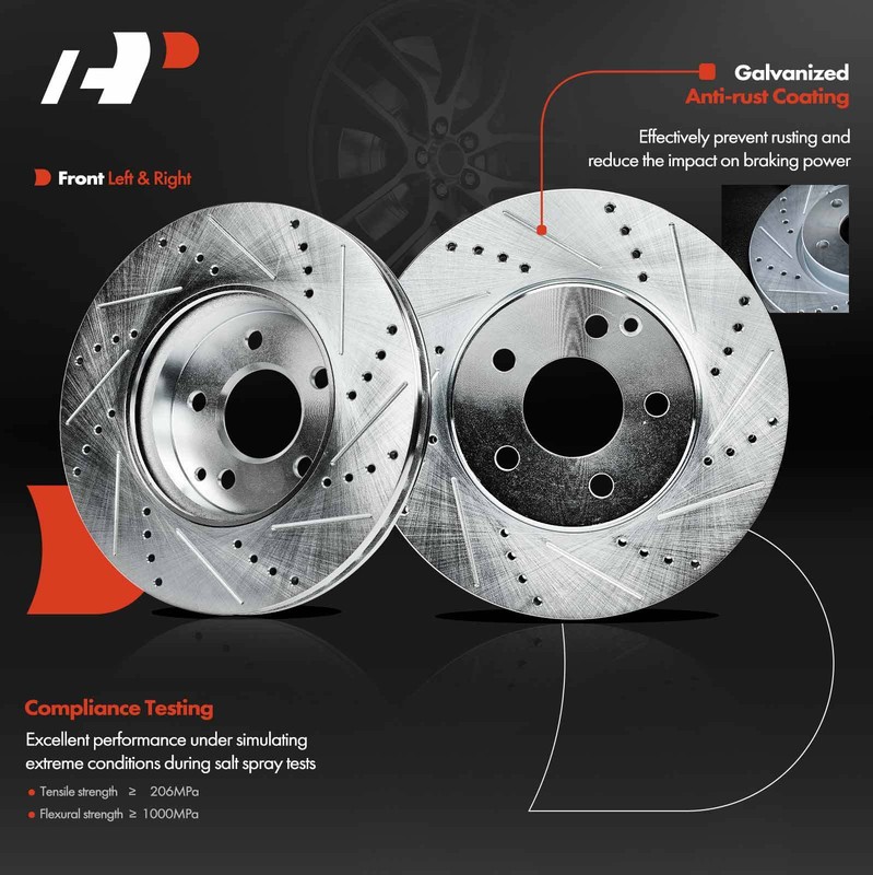 A-Premium Front & Rear Drilled Rotors & Ceramic Pads for Volkswagen Jetta 00-06 gallery