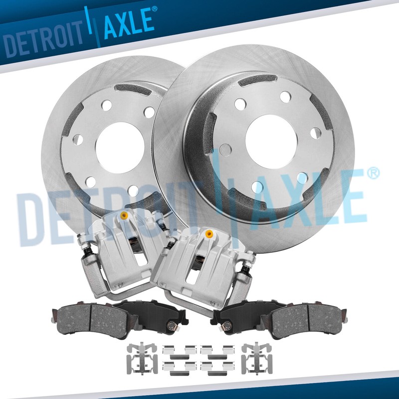 325mm Rear Disc Rotors & Calipers Brake Pads for 2003-2006 Silverado Sierra 1500