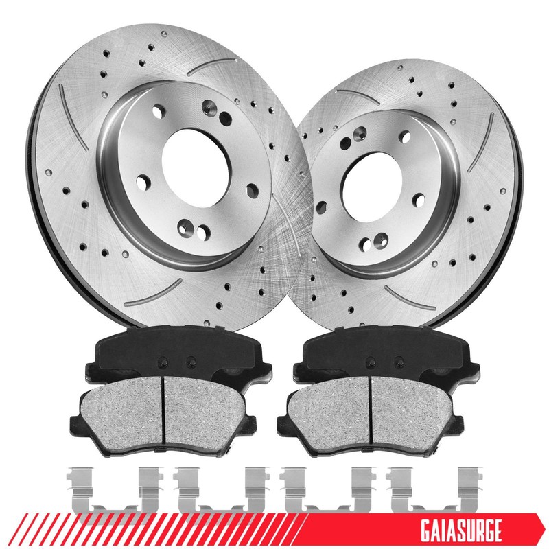 11in Front Slotted Brake Rotors Ceramic Pads for Hyundai Veloster 2012-2020 2021