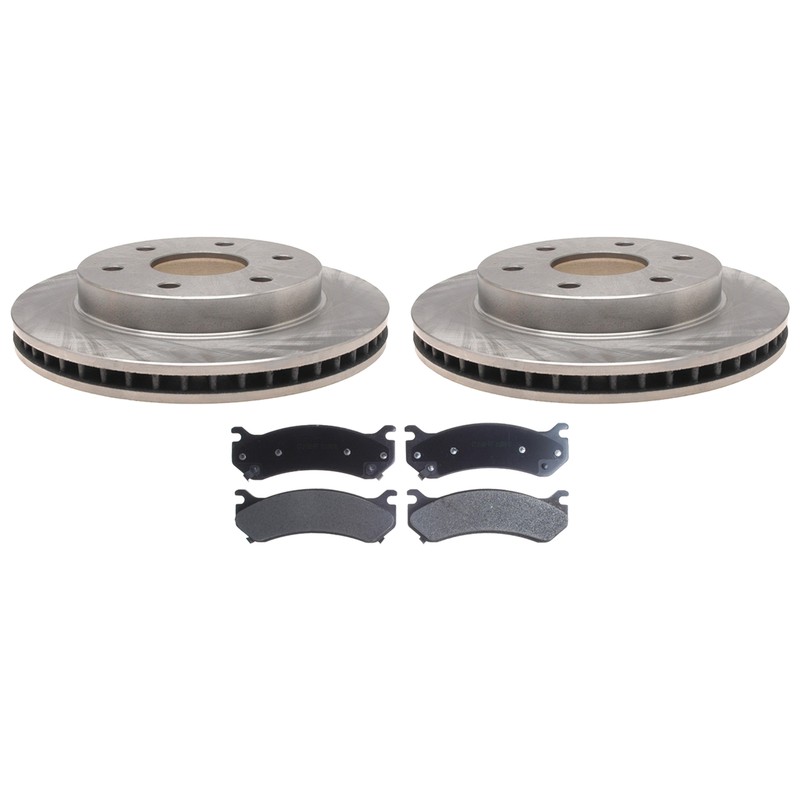 ACDelco Silver Front Brake Kit 304mm Disc Rotors Pads For Escalade Astro Tahoe