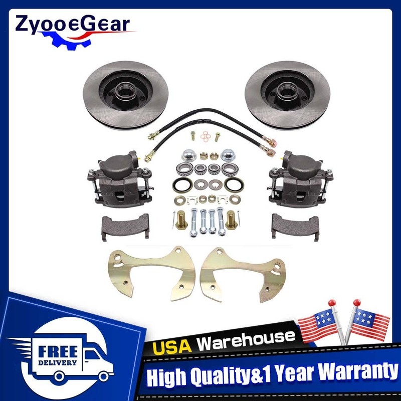 For Chevy 1955-64 Full Size Impala Bel Air Car Deluxe Disc Brake Kit, 5 x 4-3/4″