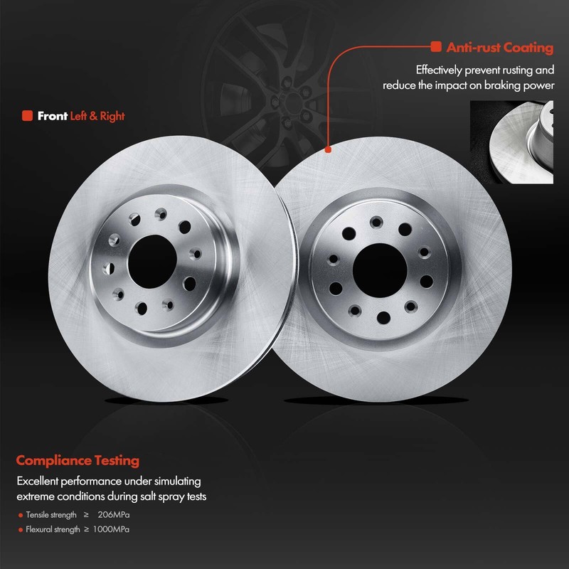 6x Front Disc Brake Rotor & Ceramic Brake Pad for Chevrolet Camaro Cadillac CT6 gallery