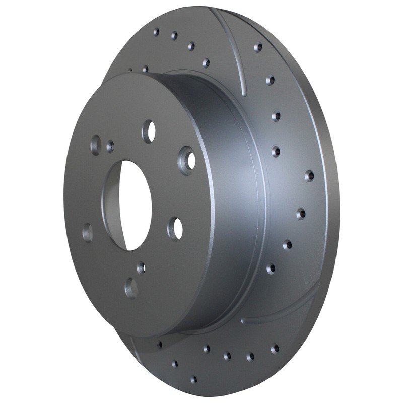 Bison Performance Pair Set Rear Drilled Coat 262mm Brake Rotors for Hyundai Kia gallery