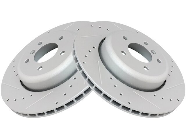 TRQ 13NW38K Rear Brake Rotor Set Fits 2004-2005 BMW 545i
