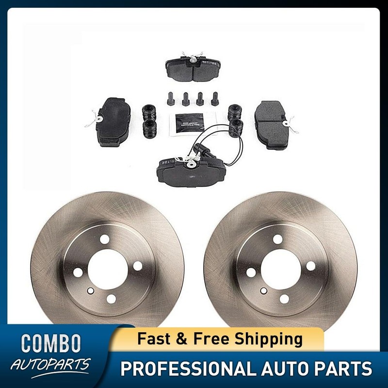 Front Brake Rotors Ceramic Brake Pads for BMW 325es 2.7L 1986 1987