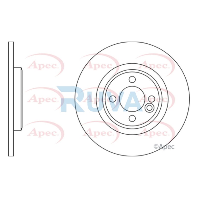 Fits Mini JCW 2008-2015 1.6 Ruva Rear 1x Brake Disc 34216784389
