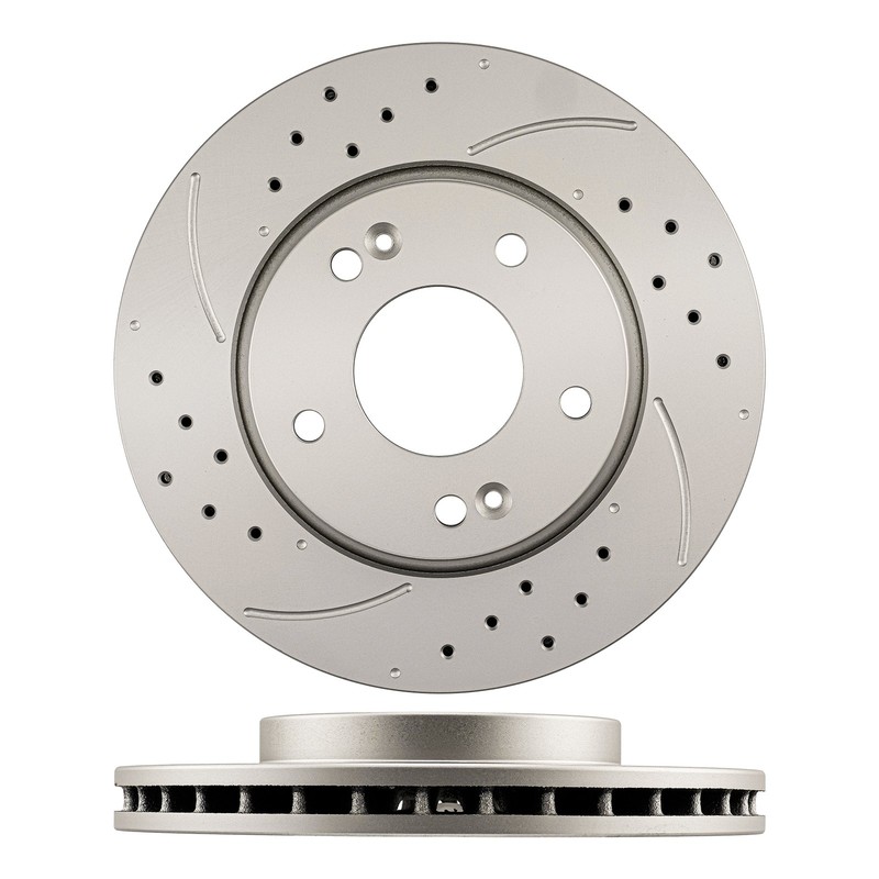 Front Drilled Slotted Brake Rotors 10.84 inch For 2007-2010 Hyundai Elantra 2PC gallery