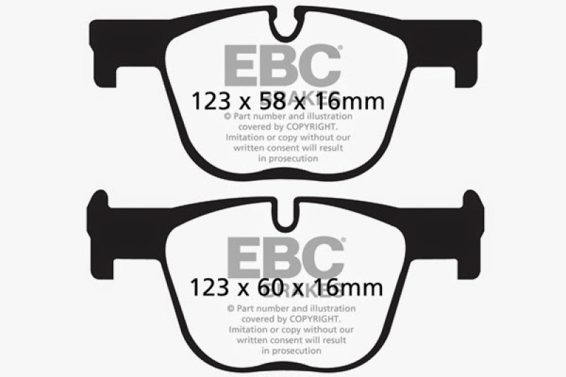 EBC Redstuff Ceramic Rear Brake Pads for BMW 3 Series F30 335i & 435i gallery