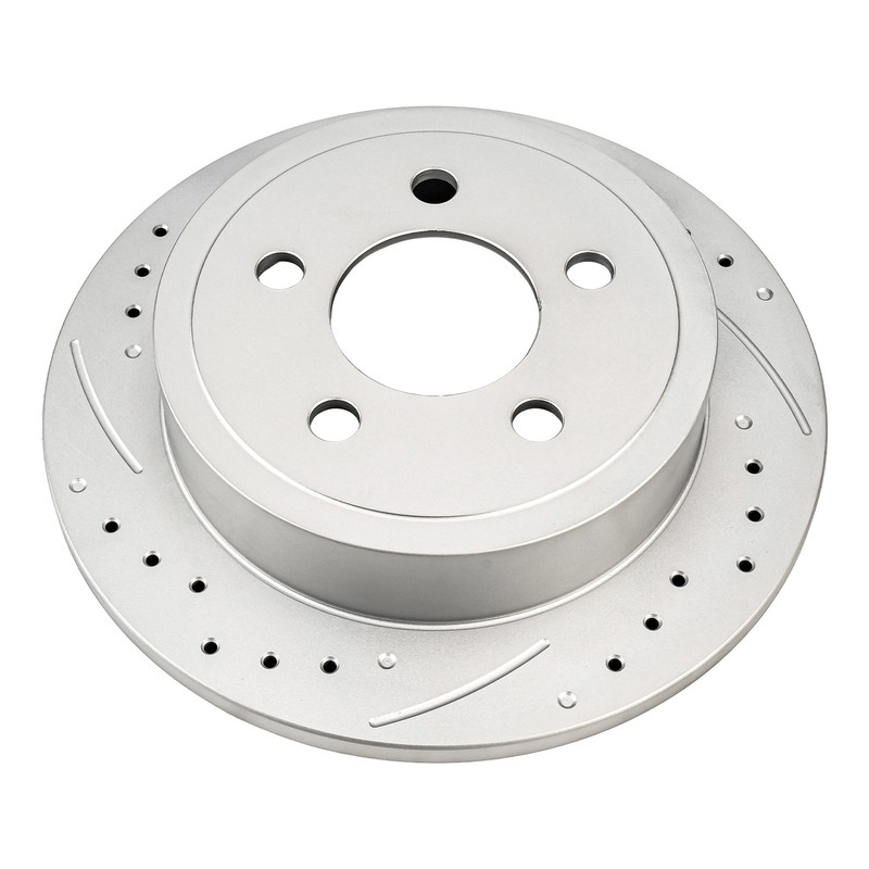 Rear Drilled Slotted Rotors Fits 2003-2007 Jeep Liberty 2003-2006 Wrangler 2PC gallery