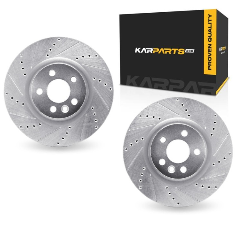 For Jaguar E-Pace 2018 2019 Brake Rotor Set Front | Silver