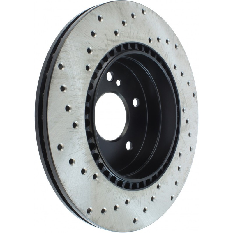 StopTech For Audi A6 2014-2018 Brake Rotor Cross Drilled Rotor Front Driver Side gallery