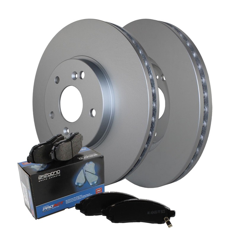 Front Brake Kit 300mm Rotors & Akebono ProACT Ceramic Pads For CL TL TSX Accord