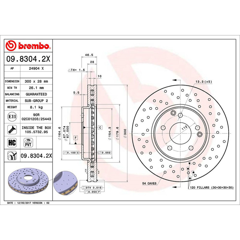 Front Rear Disc Brake Rotors Brake Pads for 2003-2005 Mercedes-Benz C240 gallery