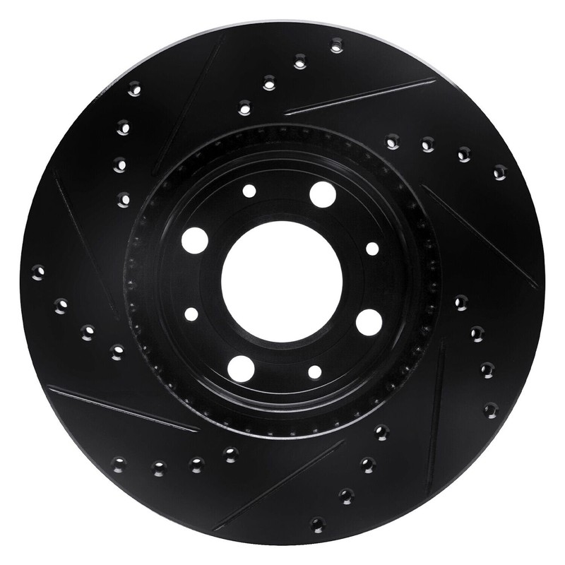 For Volvo 850 93-95 Brake Rotor eLINE Drilled & Slotted 1-Piece Front Passenger