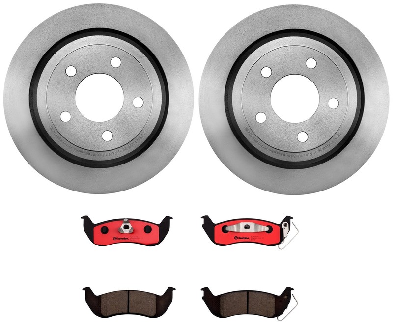 Brembo Rear Brake Kit Rotors Ceramic Pads For Crown Vic Grand Marquis Marauder