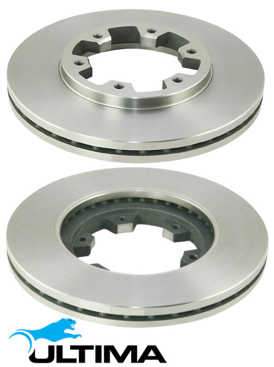 FRONT VENTED DISC BRAKE ROTORS FOR NISSAN PATHFINDER D21 TD27T 2.7L I4 OD 277MM