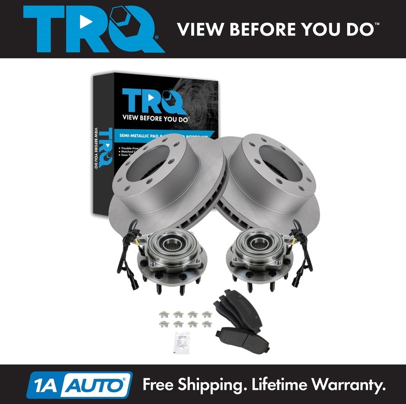 TRQ Front Brake Pad & Rotor Kit For 05-10 Ford F-250 Super Duty F-350 Super Duty