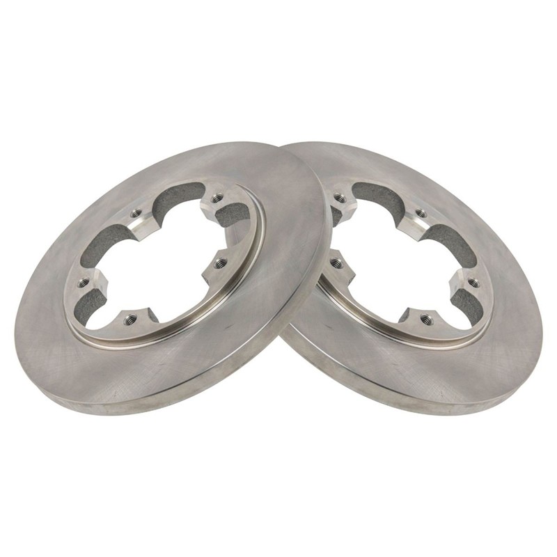 TRQ Rear Brake Rotors Set Solid For 2015-2019 Ford Transit-150 Transit-250 T350 gallery