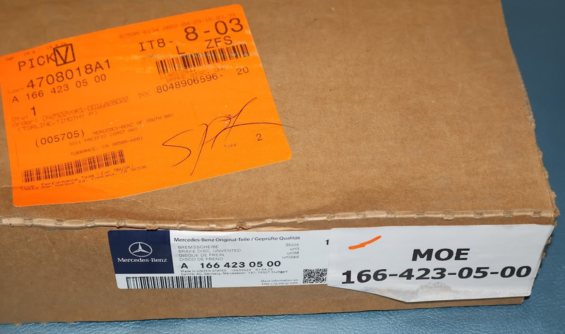 Mercedes-Benz Rear Brake Disc Rotor - 166-423-05-00 - For GLE300d, ML250 & More gallery