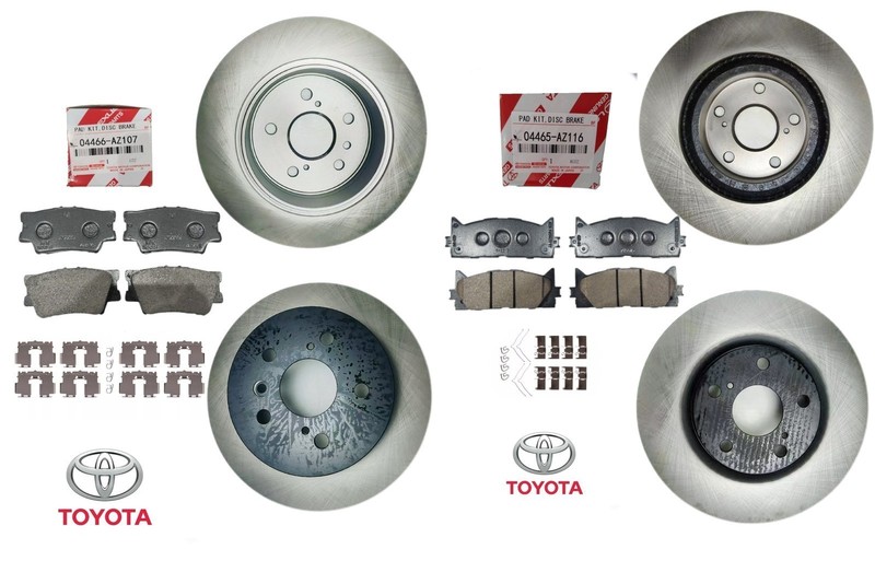 FOR 2007 – 2011 TOYOTA CAMRY GENUINE FRONT AND REAR BRAKE DISC ROTORS PADS KIT