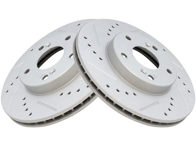 TRQ 25XF48H Front Brake Rotor Set Fits 2013-2014 Honda Fit EV