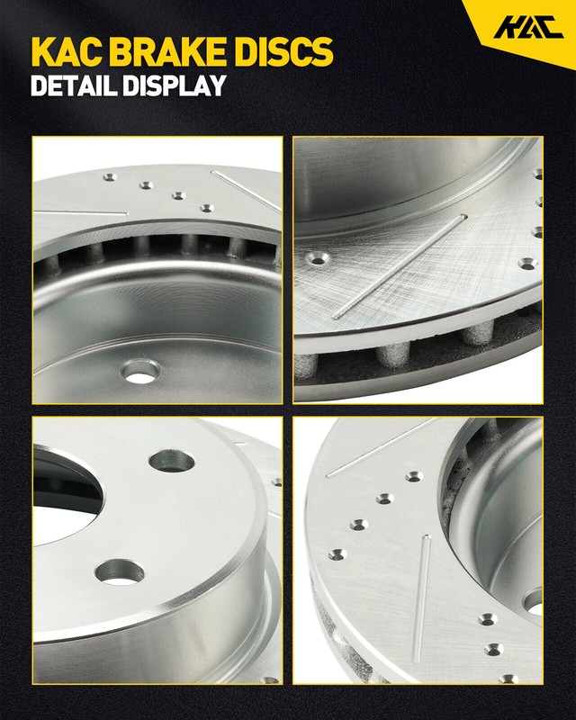 Front Drilled & Slotted Brake Rotors for Elantra Sonata Tiburon Galant Summit gallery