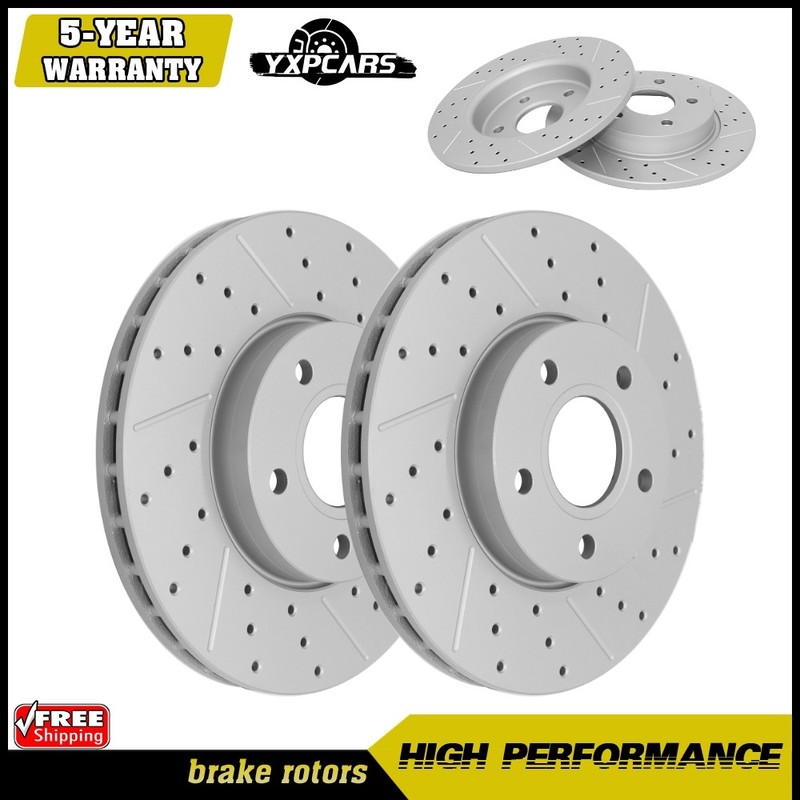 Front & Rear Disc Brake Rotors for 2012 2013 2014 2015 2016 – 2018 Ford Focus