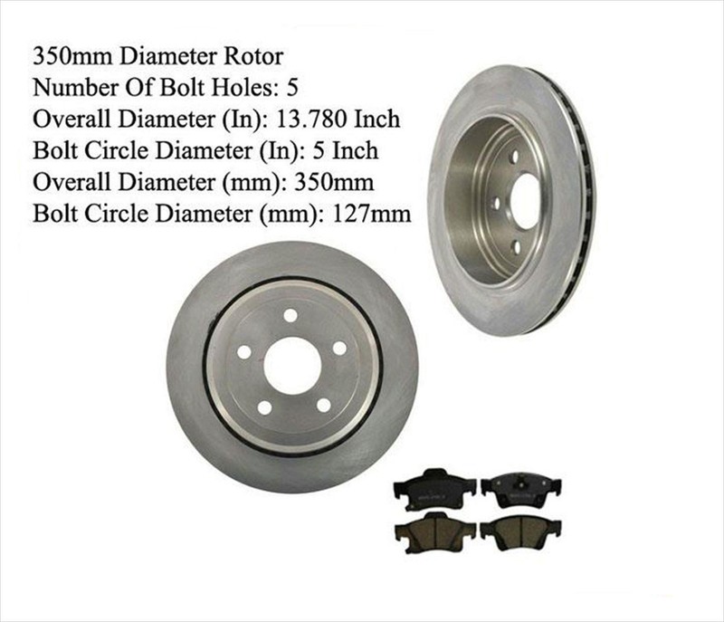 Rr Vented Disc Brake Rotors Brake Pads 330MM Fits For Jeep GRAND CHEROKEE 11-20