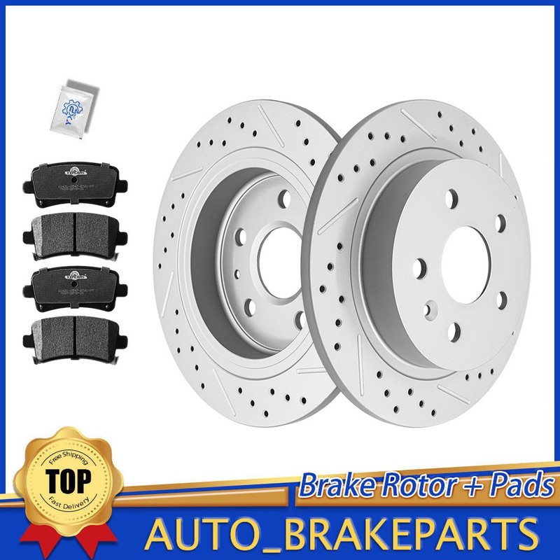 292mm Rear Drilled Disc Brake Rotors Pads for Buick Regal Chevy Malibu Code J60