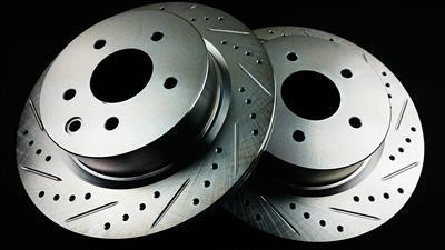 P2M REAR BRAKE ROTOR DISCS FOR 2009-UP NISSAN 370Z INFINITI G37 NON-AKEBONO